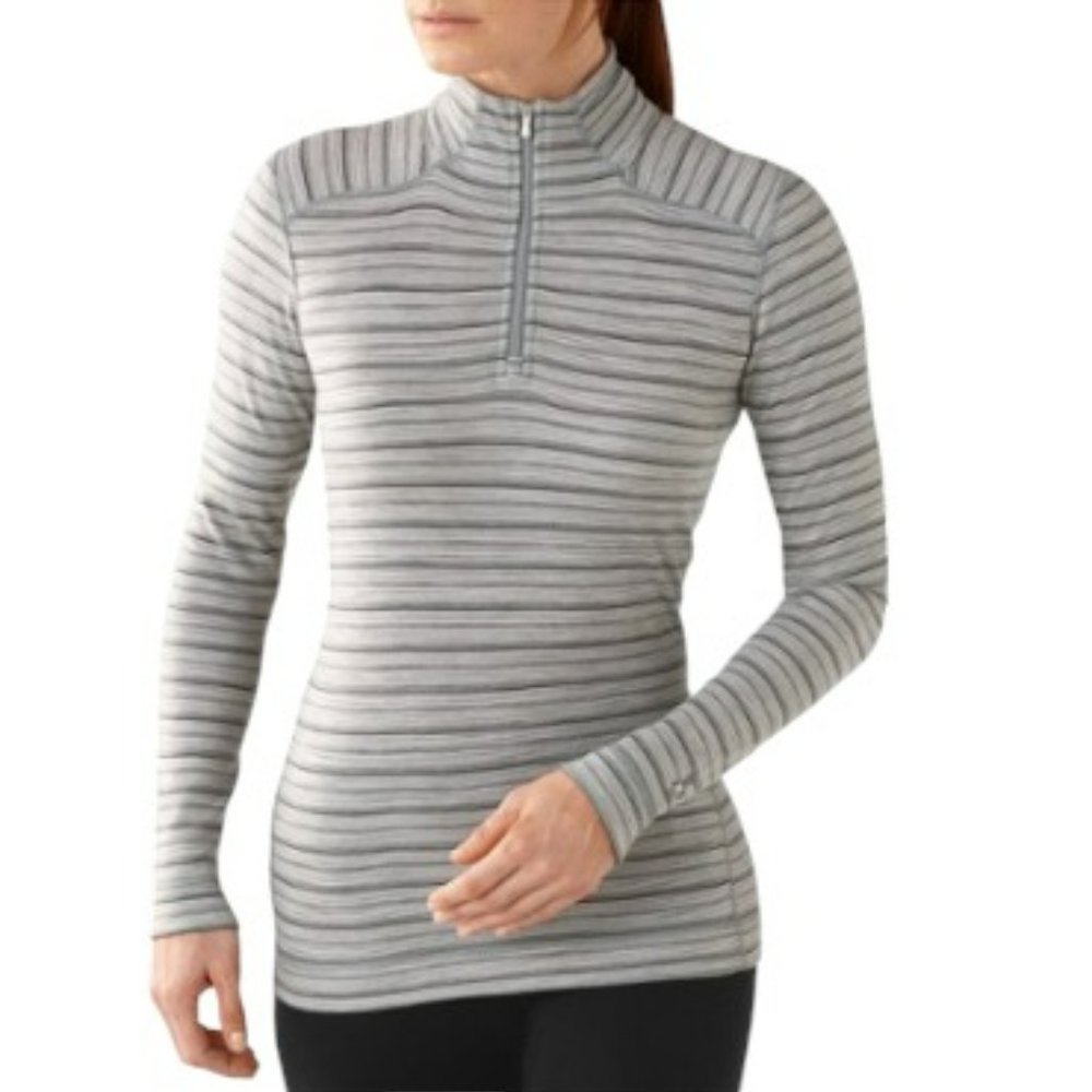 Smartwool Merino 250 Base Layer Pattern Quarter-Zip Top size Medium